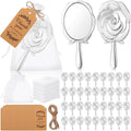 Mandotos International Eleganza Rose handheld mirror set with floral design, perfect for special occasions, featuring two elegant mirrors.
