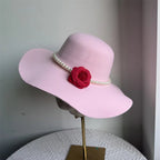 French style women's fedora hat with wide brim, felt material, suitable for winter and autumn, by MANDOTOS INTERNATIONAL.