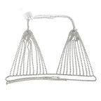 High-quality MANDOTOS international women's crystal thong panties with rhinestones and shiny bikini chain jewelry, stylish lingerie set