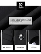Italian style slim fit 8XL business suit set by MANDOTOS INTERNATIONAL, perfect for wedding groom or best man attire.