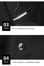 Italian style slim fit 8XL men's business suit set by MANDOTOS INTERNATIONAL, ideal for weddings, grooms, and best men.