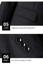 Italian style slim fit 8XL business suit set by MANDOTOS INTERNATIONAL, perfect for wedding groom or best man attire.