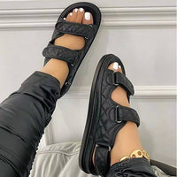 Ladies' Breeze Velcro Sandals by MANDOTOS INTERNATIONAL, showcasing comfortable open-toe sandals with adjustable Velcro straps.