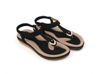 Ladies' chic beach flip flops by MANDOTOS INTERNATIONAL with stylish straps and comfortable soles, perfect for summer outings.