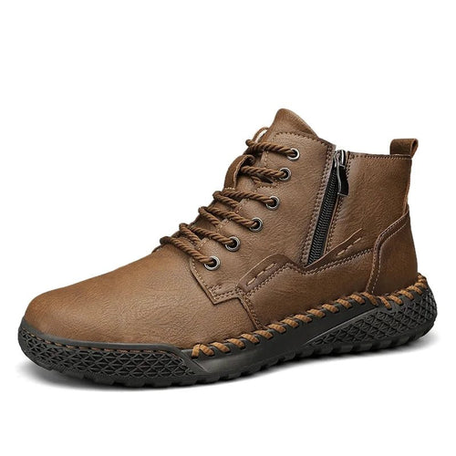 Luxury Italian handmade men's hiking shoes by MANDOTOS INTERNATIONAL, designed for outdoor sports and travel adventures.