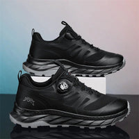 Men's breathable mesh summer running shoes and outdoor hiking sneakers by MANDOTOS INTERNATIONAL, featuring lightweight design and durable soles.