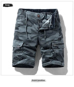 Men's camo street outdoor stretch tooling shorts by Mandotos International, featuring a casual design and durable fabric.