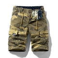 Men's camo street outdoor stretch tooling shorts by Mandotos International, featuring a relaxed fit and camouflage pattern.