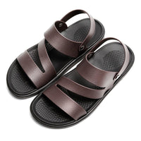 Men's Coastal Walk Sandals by MANDOTOS INTERNATIONAL with adjustable straps and cushioned soles, ideal for casual summer wear.