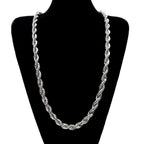 Men's gold-plated hip-hop necklace with a 1cm twist rope chain, high fashion men's jewelry by MANDOTOS INTERNATIONAL