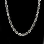 Men's gold-plated hip-hop necklace with a 1cm twist rope chain, high fashion style, by MANDOTOS INTERNATIONAL.