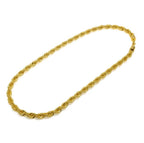 Men's gold-plated hip-hop necklace with a 1cm twist rope chain, high fashion style, by MANDOTOS INTERNATIONAL.