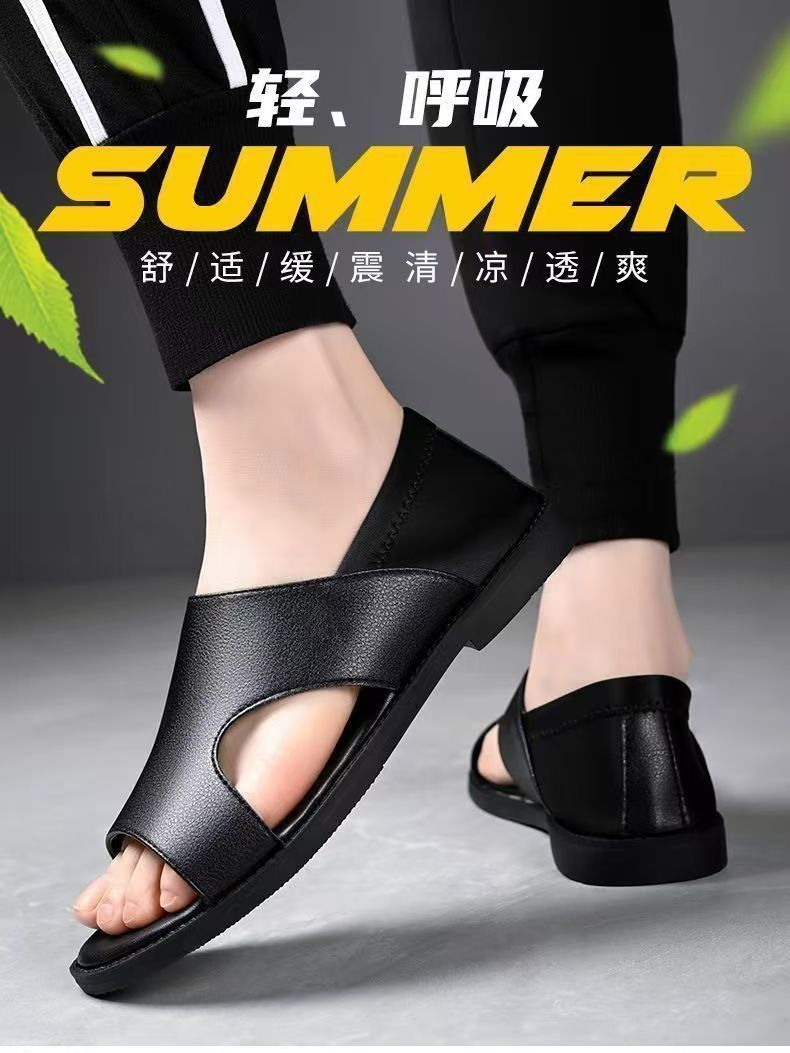 Men's non-slip soft-soled beach sandals by MANDOTOS INTERNATIONAL, ideal for summer outdoor wear on sandy surfaces.