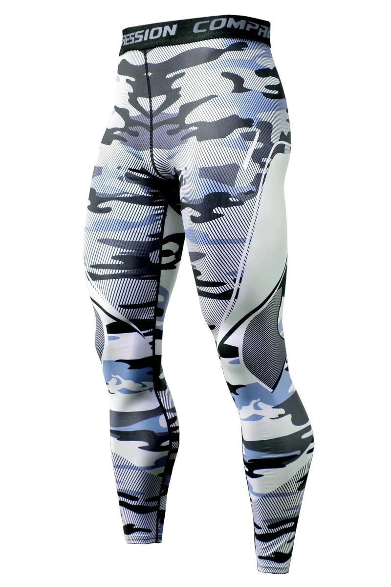 Men's slim-fit quick-dry workout trousers by Mandotos International, shown in dark color with elastic waistband and tapered legs.
