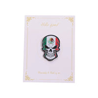 Mexico flag hat pin by MANDOTOS INTERNATIONAL, a retro enamel badge on a metal brooch, ideal for baseball caps and decorative jewelry.