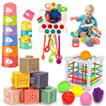 Mandotos International Montessori infant development toy set for 6-12 months, colorful educational toys for early learning.