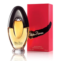 Mandotos International Picasso Femme Eau de Parfum 1.7 oz bottle with bergamot and amber scent, elegant glass design.