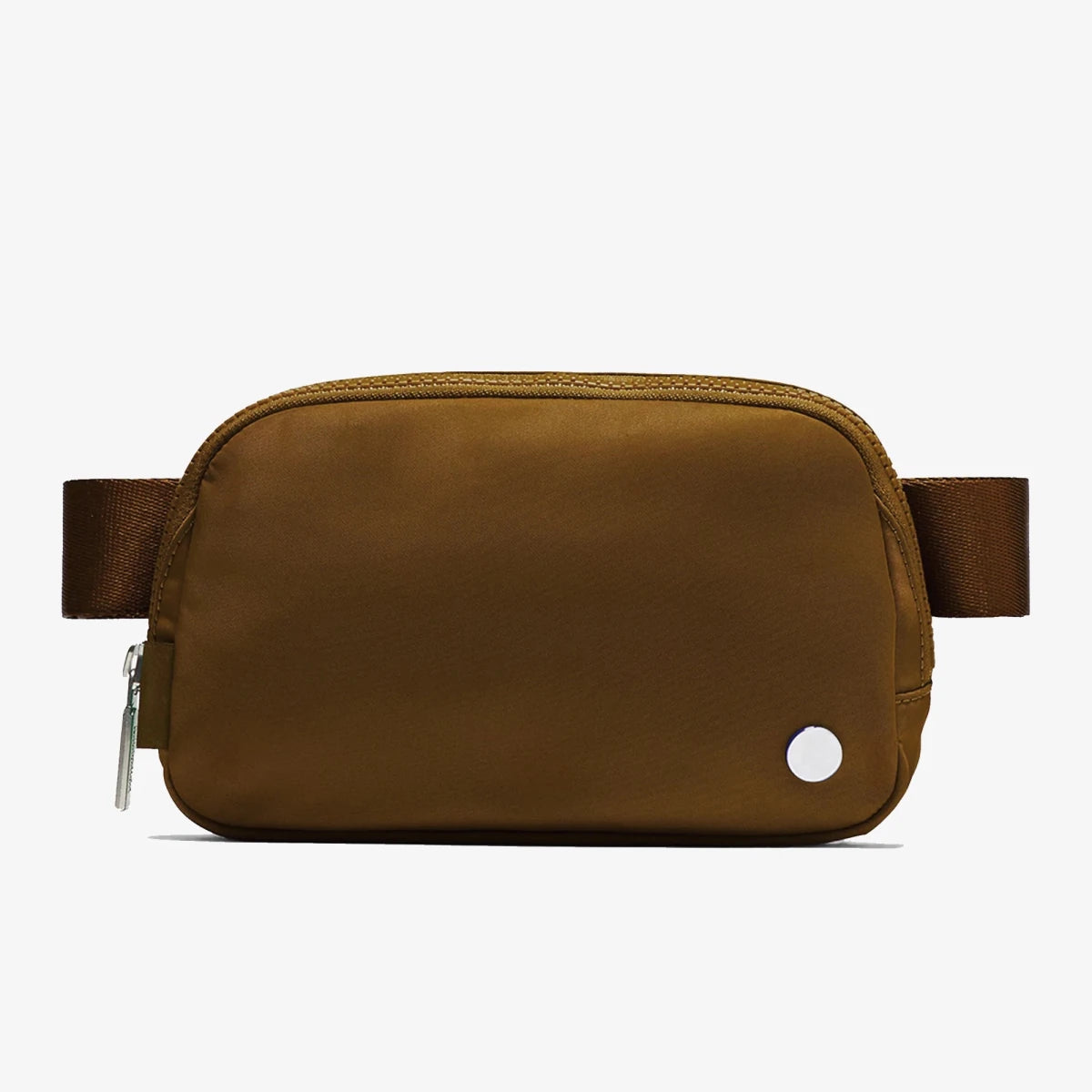 Mandotos International lightweight women's waist bag for running and travel, shown in black with adjustable strap and compact design.