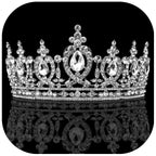 Mandotos International Regalia Crest Rhinestone Tiara with sparkling rhinestones and intricate crest design for special occasions.