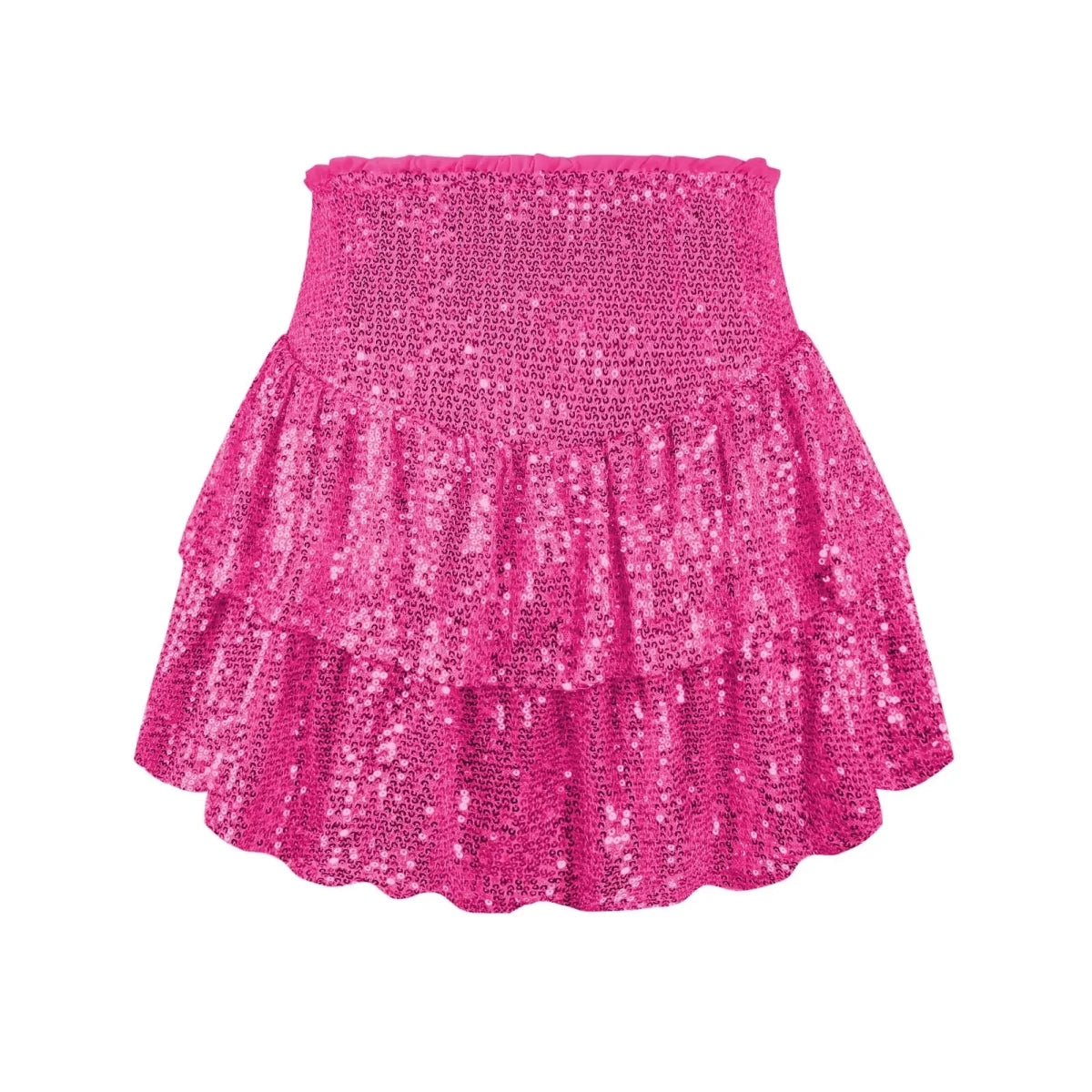 African high waist sequin mini skirt by MANDOTOS INTERNATIONAL, featuring colorful dashiki pattern and shiny sequin details for summer wear.