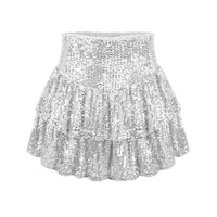 African high waist sequin mini skirt by MANDOTOS INTERNATIONAL, featuring vibrant dashiki print and summer-ready design.