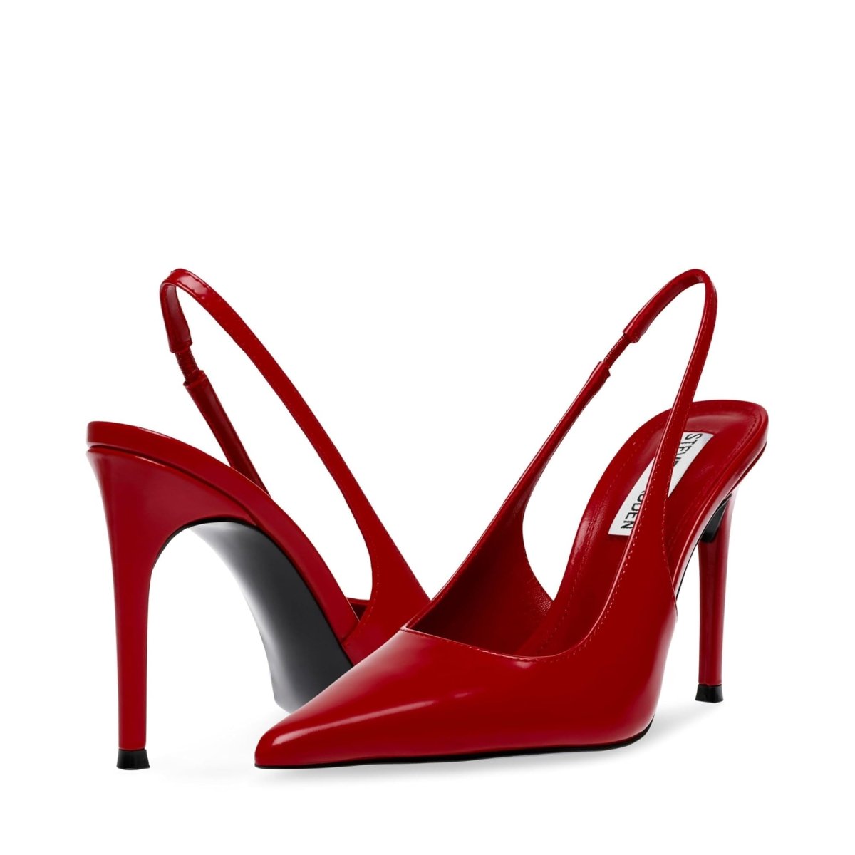 Red Steve Madden women's Reyes stiletto pump in size 9, sleek design with pointed toe and high heel.
