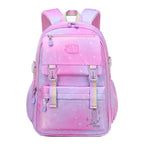 Stylish waterproof nylon backpack by Mandotos International for travel, school, and sports, featuring a unisex design and multiple compartments.