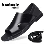 Mandotos International men's summer beach sandals with non-slip soft soles, breathable and wear-resistant casual footwear.