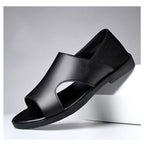 Mandotos International men's summer beach sandals with soft soles, breathable, non-slip, wear-resistant casual footwear for men.