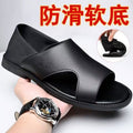 Mandotos International men's summer beach sandals with non-slip soft soles, breathable, wear-resistant, casual soft surface for men