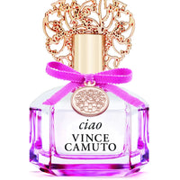 Vince Camuto Ciao women's perfume 3.4 oz EDP bottle with elegant design, showcasing the fragrance for women by Vince Camuto.