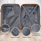 Mandotos International water-resistant travel luggage set with TSA lock and matching gym bags, durable and secure for trips