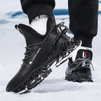 Winter men's waterproof slippers by MANDOTOS INTERNATIONAL with plush lining, designed for warmth and comfort.