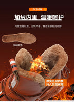 Winter men's waterproof slippers by Mandotos International featuring plush lining and sneaker-style design for cozy warmth.