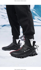 Winter men's waterproof slippers with plush lining from MANDOTOS INTERNATIONAL, ideal for cozy indoor and outdoor wear.