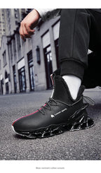 Winter men's waterproof slippers with plush lining from MANDOTOS INTERNATIONAL, featuring slip-on design and cozy insulation.
