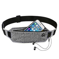 Mandotos Jogger's Essential Waist Belt shown in black with adjustable strap and sleek design for active wear and comfort.