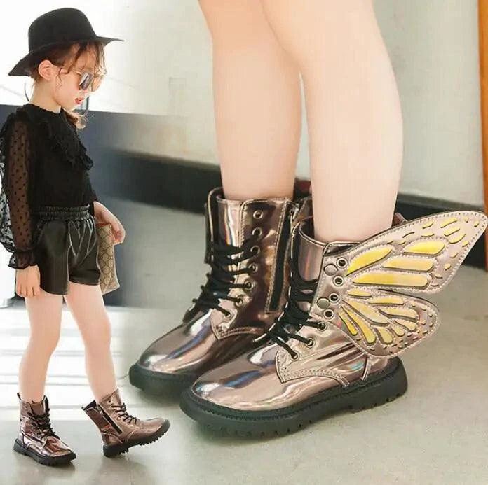 Kids winter shoes by MANDOTOS, featuring waterproof design, warm lining, and durable soles for winter outdoor wear.