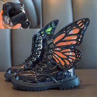 Kids winter shoes by MANDOTOS featuring insulated boots with waterproof exterior and cozy lining for cold weather comfort.