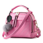 Elegant ladies' luxury leather handbag by MANDOTOS featuring sleek design and high-quality craftsmanship.