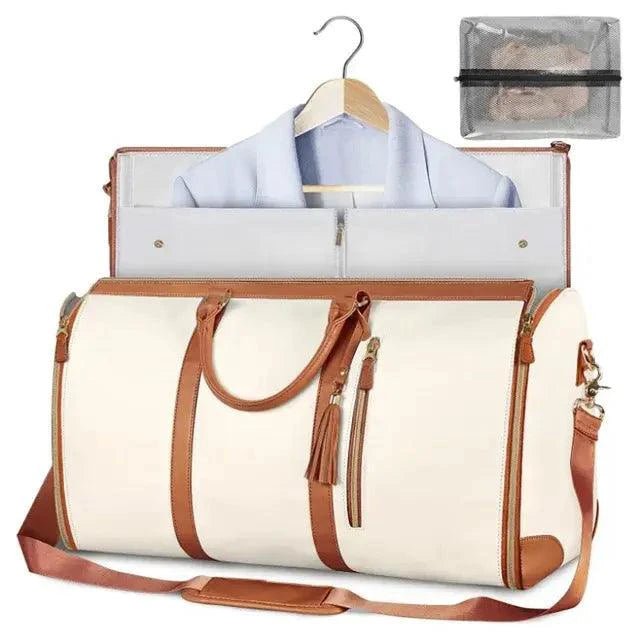 Mandotos Ladies' Spacious Journey Duffle bag in durable fabric with handles and a shoulder strap, perfect for travel and weekend trips.