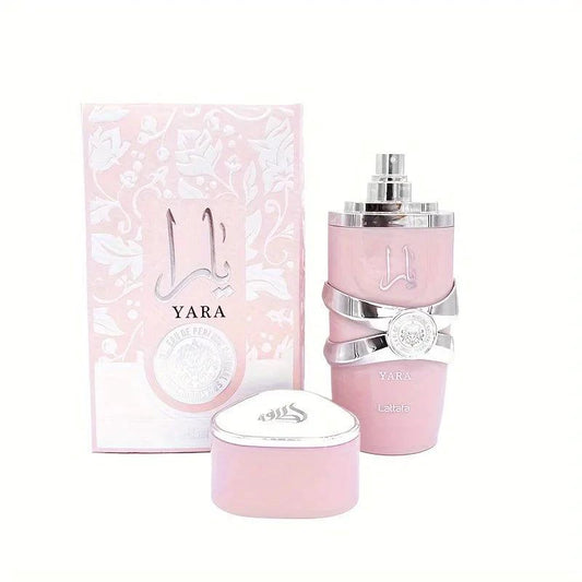 Mandotos LATTAFA Yara Eau de Toilette for women, long-lasting floral fragrance in a 3.4 fl oz bottle.