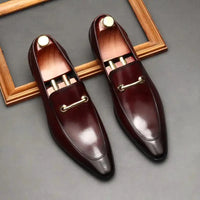 Mandotos leather men's loafers featuring sleek design, smooth finish, and classic style for casual or formal wear.