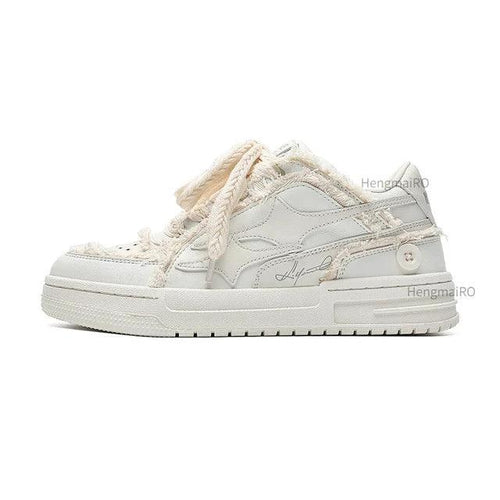 Mandotos leather casual sneakers with white soles, stylish and comfortable footwear for everyday wear.