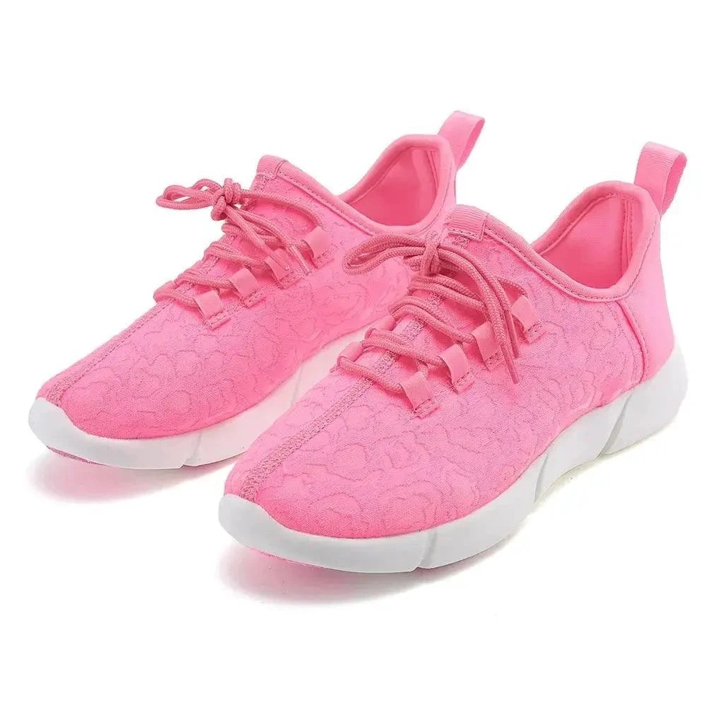 Mandotos LED fiber optic shoes with glowing light-up soles and colorful illumination for vibrant style and visibility.