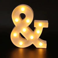 Mandotos luminous letter lights spelling out decorative alphabet letters for home decor and ambiance.