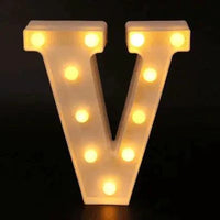Mandotos luminous letter lights spelling out a word, illuminated with warm LED glow, perfect for room decor or personalized space lighting.