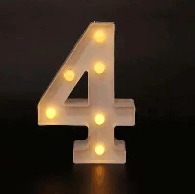 Mandotos luminous letter lights spelling out "LOVE" illuminated in warm white for decorative ambiance.