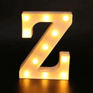 Mandotos luminous letter lights spelling out words, decorative LED alphabet letters for home decor or party ambiance.