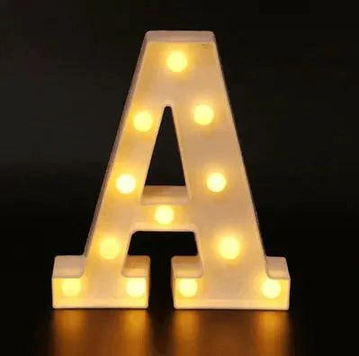 Mandotos luminous letter lights spelling out a word, ideal for room decor, with warm glow and modern design.
